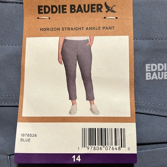 NWT Eddie Bauer Women UPF 50+ Performance Stretch Horizon Straight Ankle Pant - Picture 4 of 4